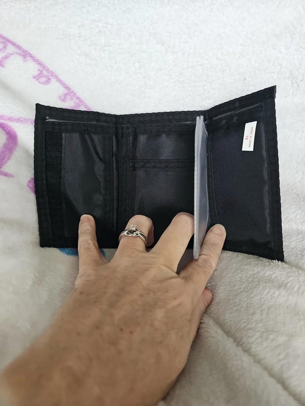 Las Vegas Raiders NFL Trifold Wallet Black Velcro Closure